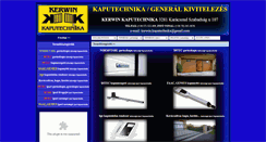 Desktop Screenshot of kerwin-kaputechnika.hu